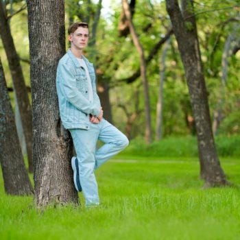 Caleb Senior Portraits at Bill Allen Park in The Colony